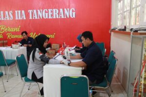Gandeng PMI Kota Tangerang, Lapas Kelas Iia Tangerang Kembali Laksanakan Donor Darah