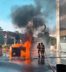 Uji Kesiapsiagaan, BPBD Kota Tangerang Lakukan Simulasi Kebakaran Gedung Tinggi di Tangcity Mall