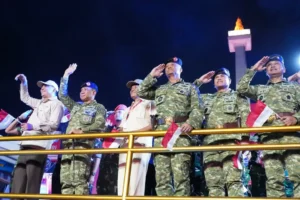 Panglima TNI Hadiri Pesta Rakyat & Karnaval Bersatu HUT Kemerdekaan RI Ke-80 di Monas