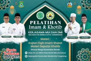 Cetak Ulama Berkualitas, Pelatihan Imam dan Khatib Jumat Kecamatan Benda Kota Tangerang Digelar Akhir Pekan Ini