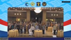 Upacara Virtual Penyerahan LHP BPK atas Laporan Keuangan Kementerian Hukum Tahun 2024.