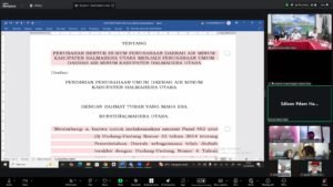Harmonisasi Ranperda Dukung Transformasi PDAM Halut Menjadi Perumda