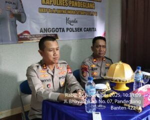 Kapolres Pandeglang Gelar Sosialisasi Larangan Gaya Hidup Hedonis Bagi PNPP dan Keluarga di Polsek Carita