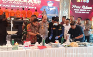 Kajati Banten Ikut Hadir Kegiatan Pemusnahan Barang Bukti Narkotika Golongan I Jenis Ganja Dan Sabu