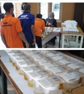Perangi Penyalahgunaan Narkoba Rutan Pandeglang dan BNNP Banten Gelar Tes Urine Massal