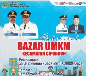 Bazar UMKM Kecamatan Cipondoh Digelar di Situ Cipondoh, Dorong Ekonomi Lokal Akhir Tahun
