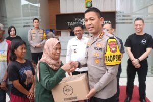 Sinergi Sosial: Yayasan MSP Bersama Polres Metro Tangerang Kota Bagikan 1.000 Paket Sembako