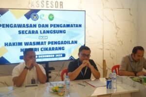 Hakim WASMAT Lakukan Pengawasan dan Pengamatan Terhadap Warga Binaan Lapas Cikarang