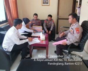 Polres Pandeglang Gelar Sosialisasi dan Pendataan Whistle Blower System serta SP4N LAPOR di Polsek Cimanuk