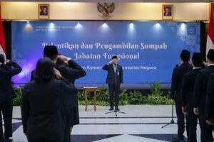 Digelar Secara Hybrid, Kemensetneg Lantik 90 Pejabat Fungsional
