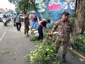 Satgas Jatiuwung Bergerak Cepat, Akses Jalan Gatot Subroto Kembali Aman Usai Pohon Tumbang