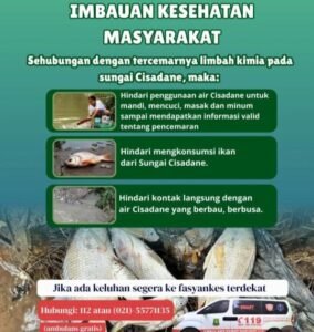 Sungai Cisadane Tercemar Limbah Kimia, Dinkes Kota Tangerang Keluarkan Imbauan Kesehatan