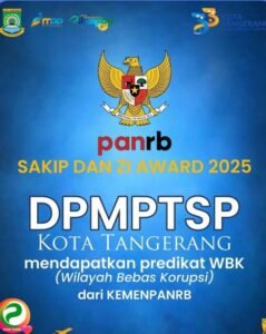 DPMPTSP Kota Tangerang Raih Predikat WBK dari Kementerian PANRB